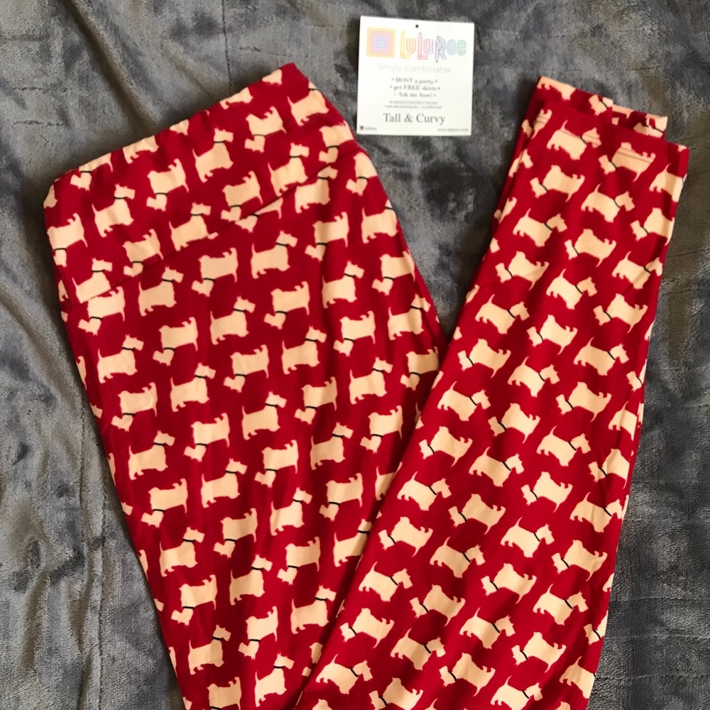 LuLaRoe Tall & Curvy TC Scottish Terrier Leggings